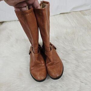 Frye Phillip Harness Tall Zippered Girls Size 3.5 M Boots 3497064-WHS-918